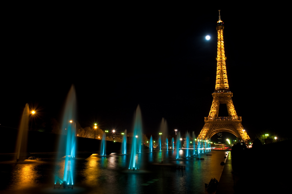 фонтан подсветка город ночь fountain backlight the city night без смс